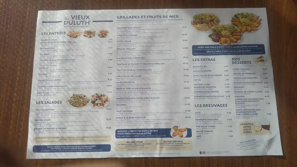 Menu_Restaurant Au Vieux Duluth_Saint-Jérôme_image_old_1