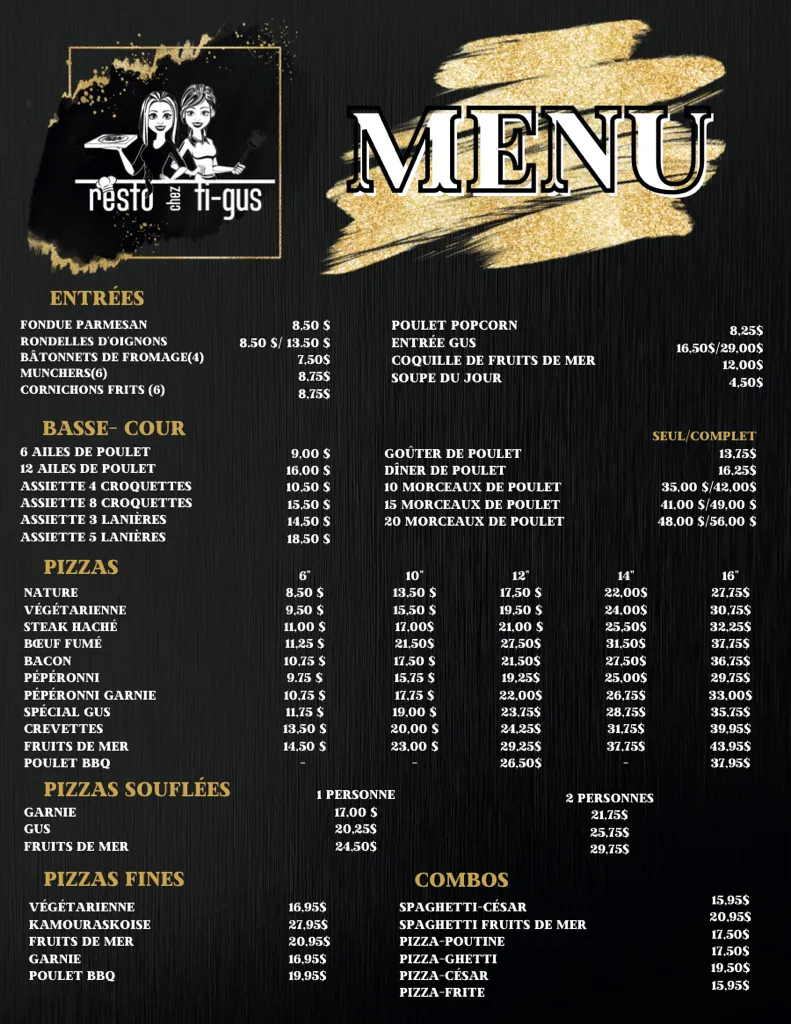 Menu_Resto Chez Ti-Gus_Saint-Pascal_image_old_1
