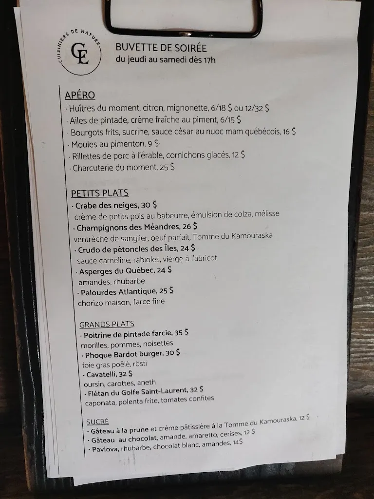 Menu_Côté Est_Saint-Pascal_image_old_3