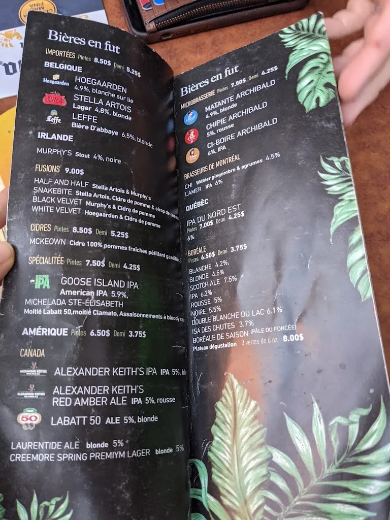 Menu_Pub Le Sainte-Élisabeth_Sainte-Élisabeth_image_old_3