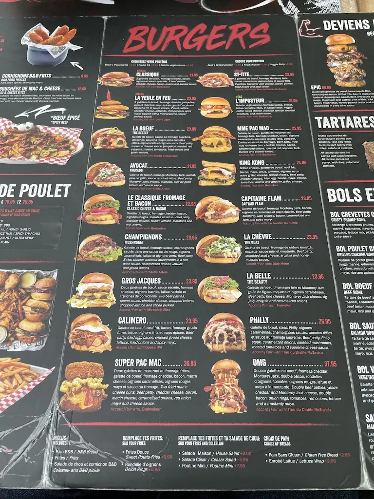 Menu_La Belle & La Boeuf - Burger Bar - Montréal - Sainte-Catherine O_Sainte-Catherine_image_old_3
