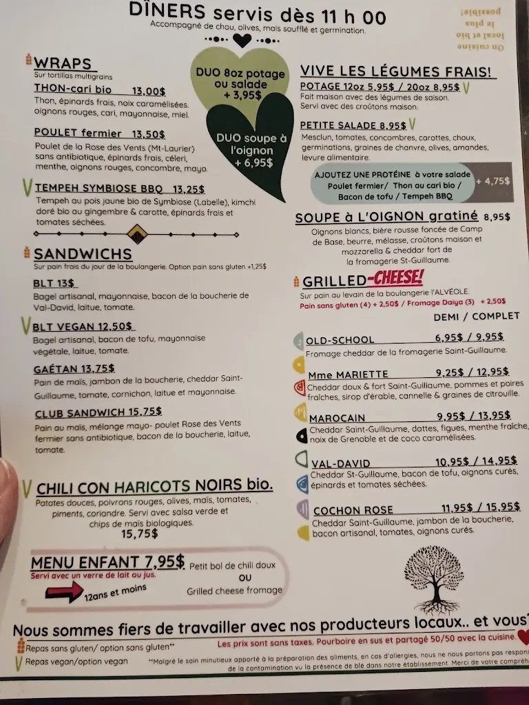 Menu_Le Général Café_Val-David_image_old_2