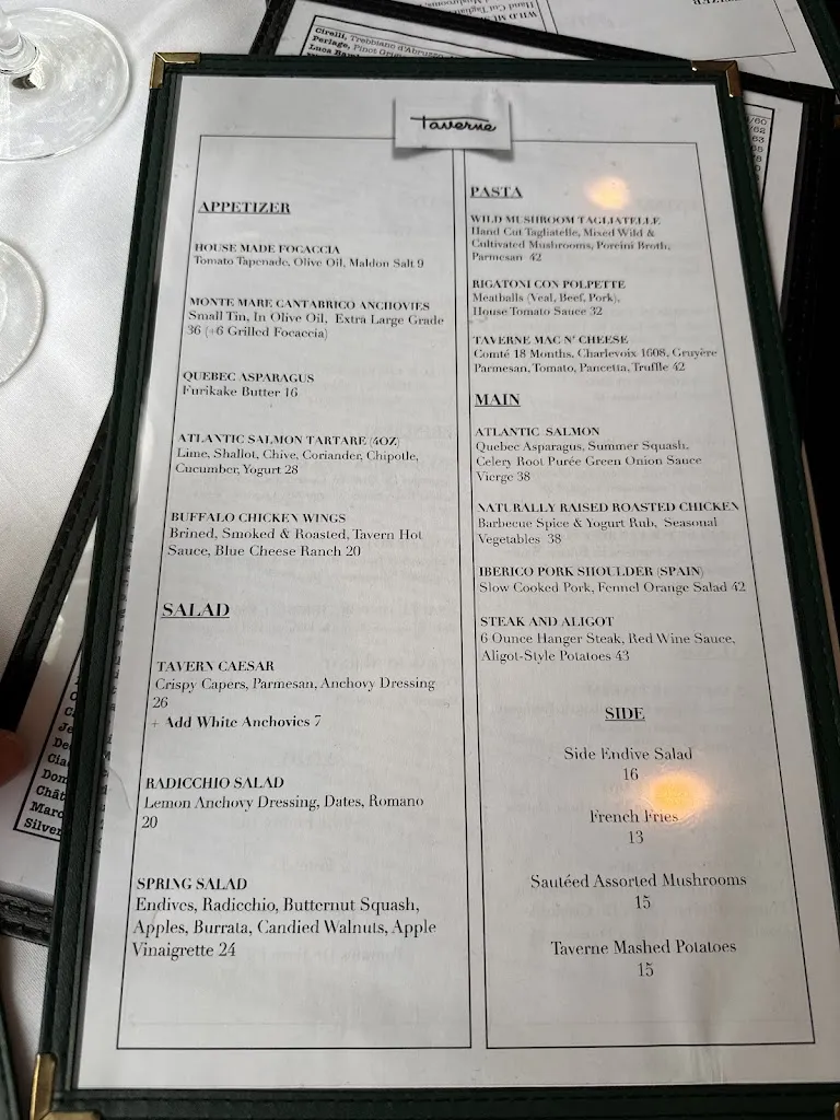 Menu_Taverne Sur Le Square_Westmount_image_old_1