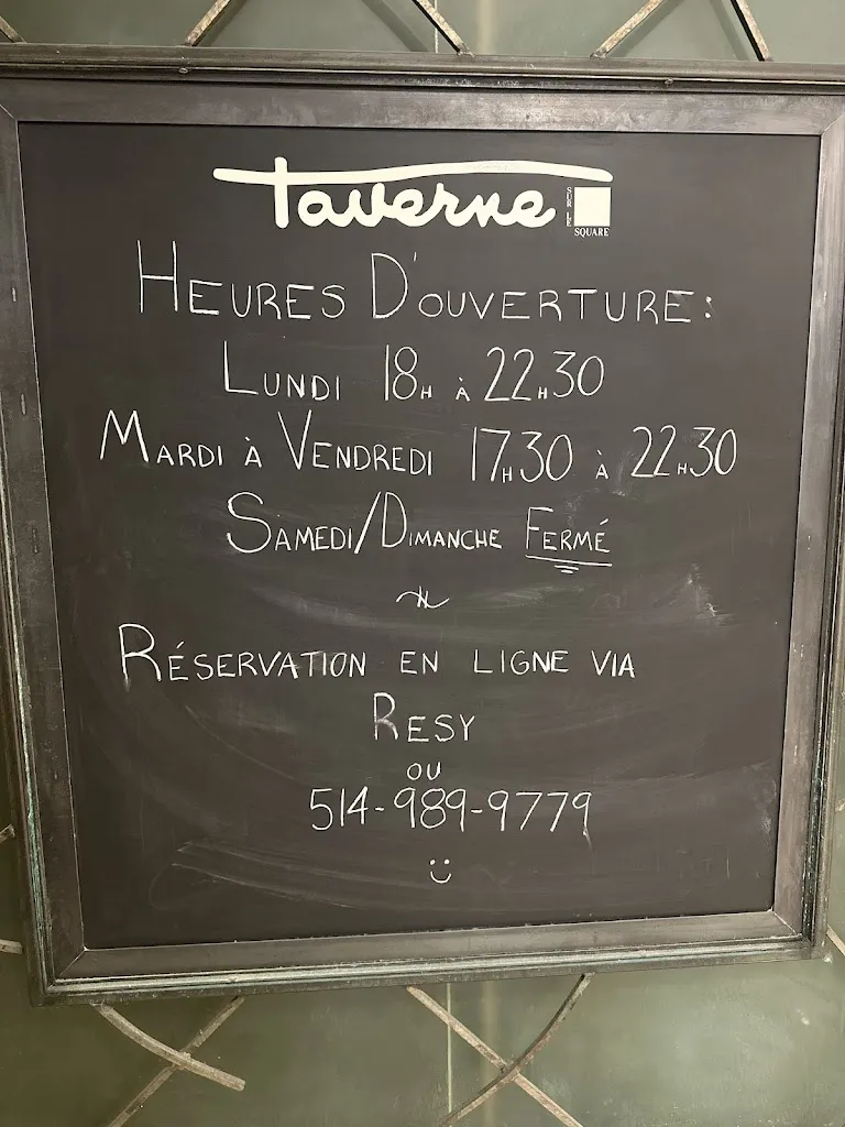 Menu_Taverne Sur Le Square_Westmount_image_old_3