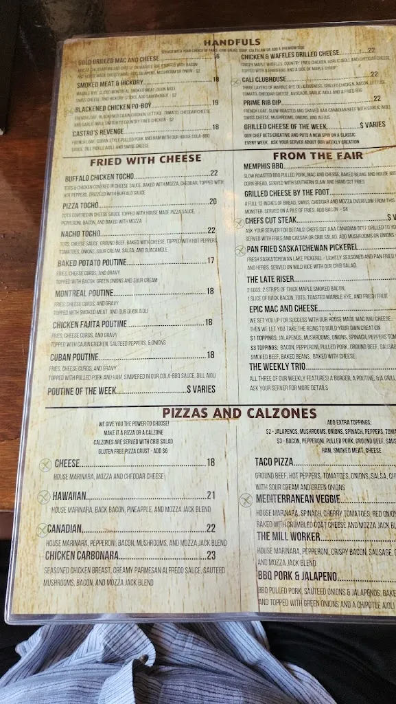Menu_The Caesar Mill_Martensville_image_old_2