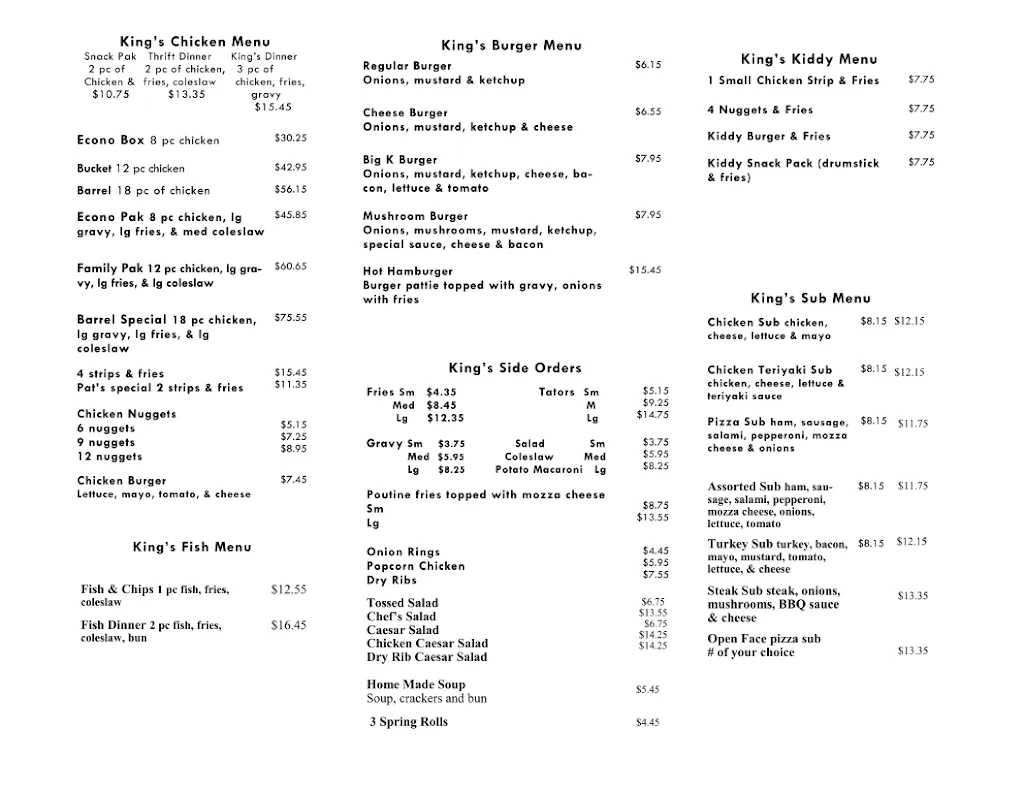 Menu_King's Chicken & Pizza_Rosthern_image_old_1