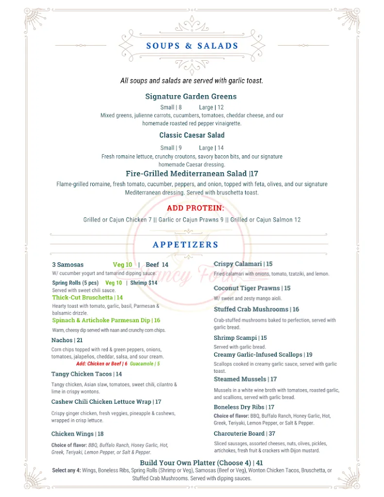 Menu_Fancy Fork café & Bistro_Regina_image_old_1