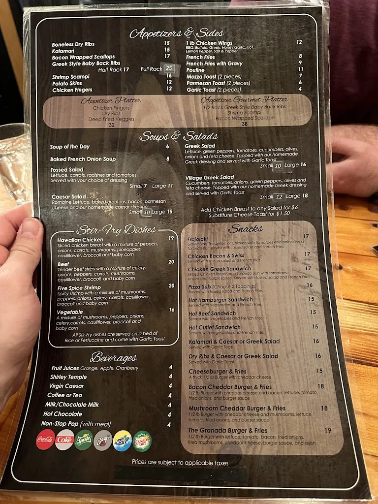 Menu_Granada House_Saskatoon_image_old_2