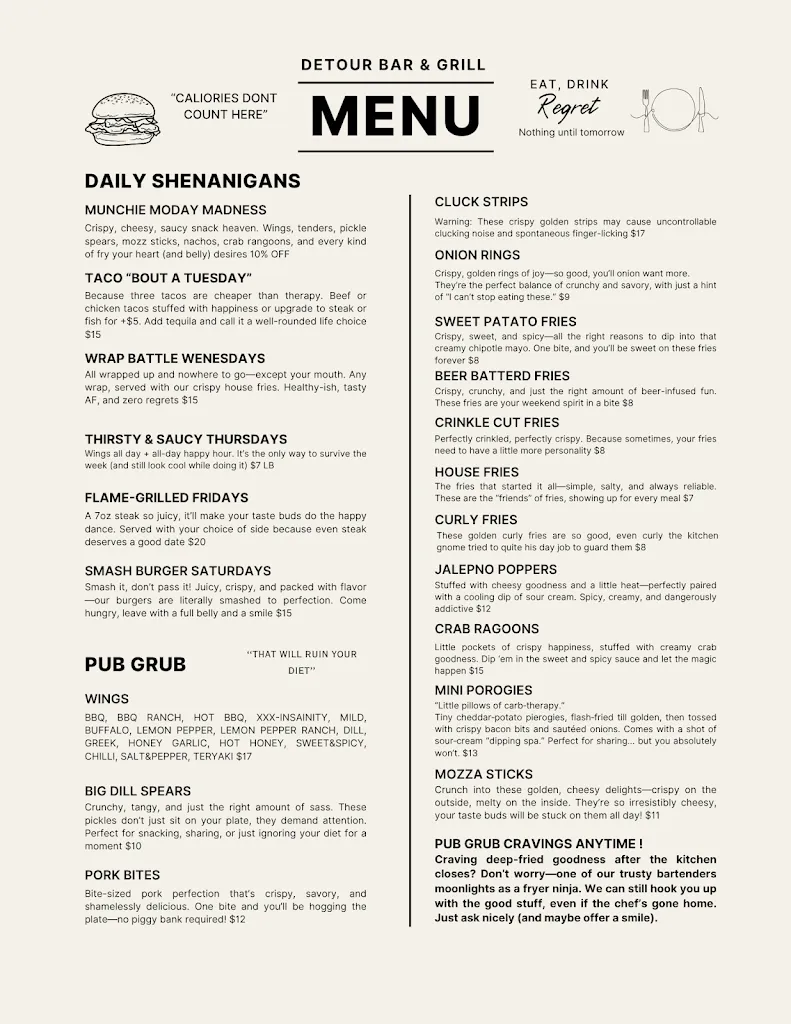 Menu_Detour Bar & Grill_Weyburn_image_old_1