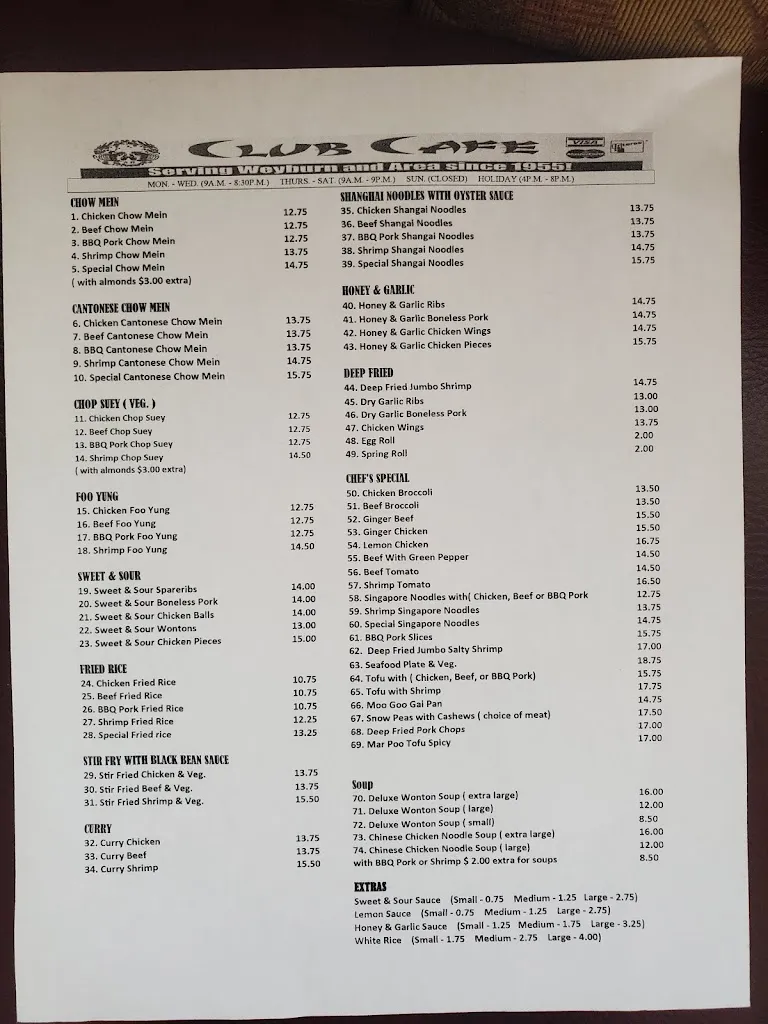 Menu_Club Café_Weyburn_image_old_1