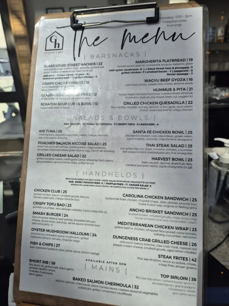 Menu_Glasshouse Kitchen|Bar_St. Albert_image_old_3