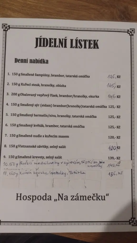 Menu_Hospoda na Zámečku_Bavorov_image_1