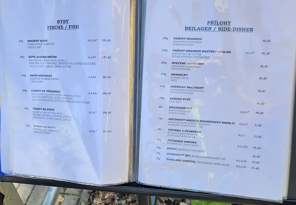 Menu_Restaurace Na Rybníčku Třeboň_Třeboň_image_4