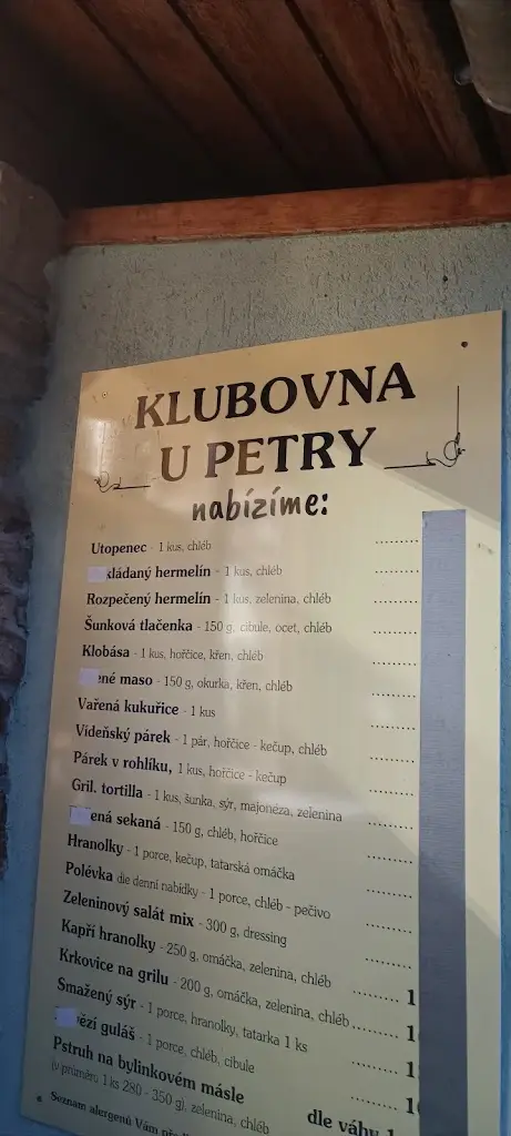 Menu_Občerstvení v Klubovně u Petry_Třeboň_image_1