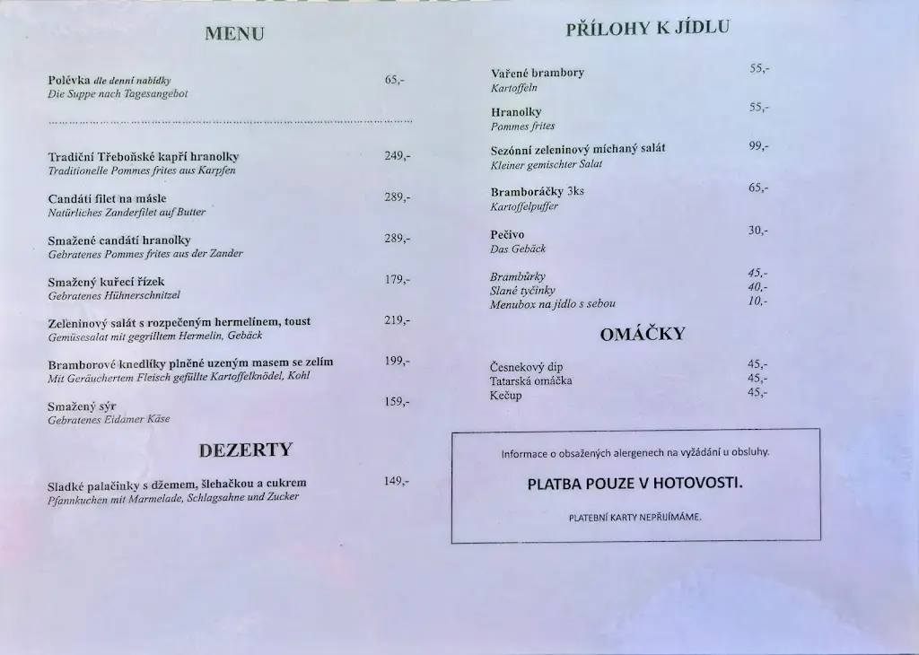 Menu_Restaurace U Vodníka_Třeboň_image_2