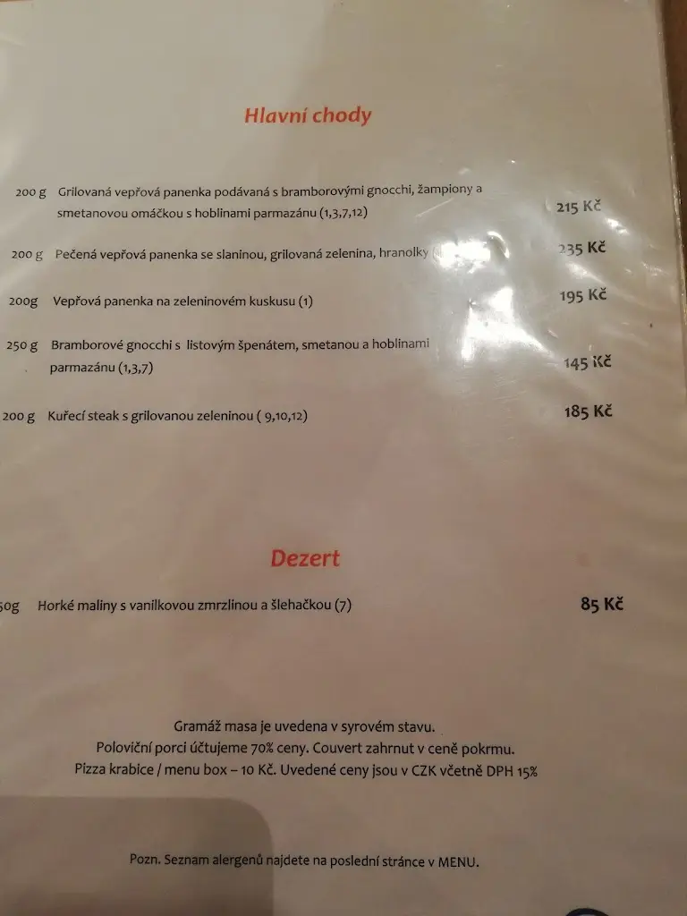 Menu_TOP-SPIN pizza restaurant_Třeboň_image_1