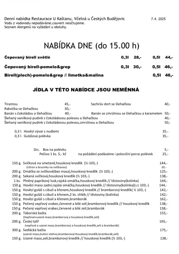 Menu_Restaurace U Kaštanu_Včelná_image_2