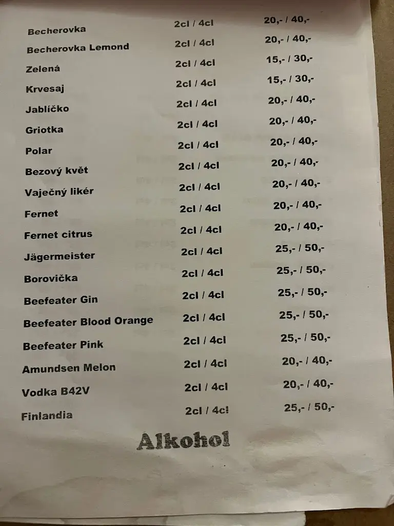 Menu_Restaurace U kostela_Vacov_immagine_1