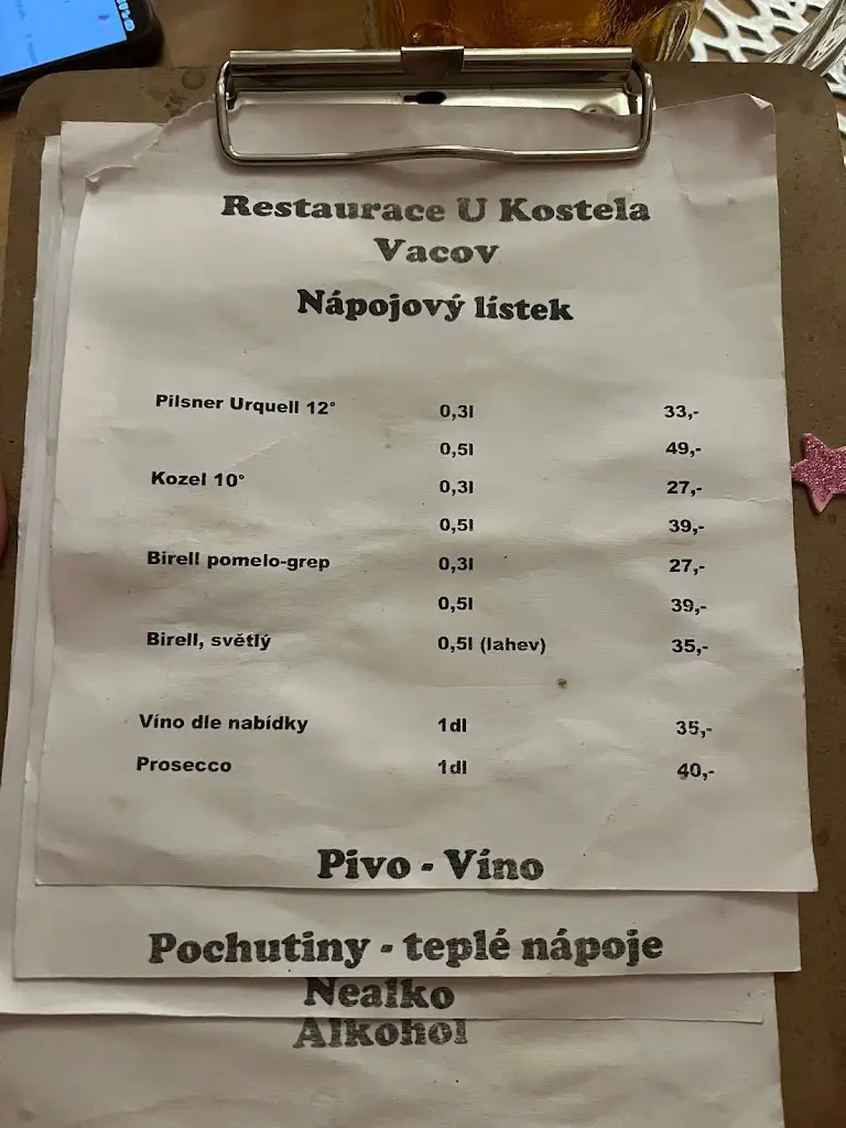 Menu_Restaurace U kostela_Vacov_immagine_4
