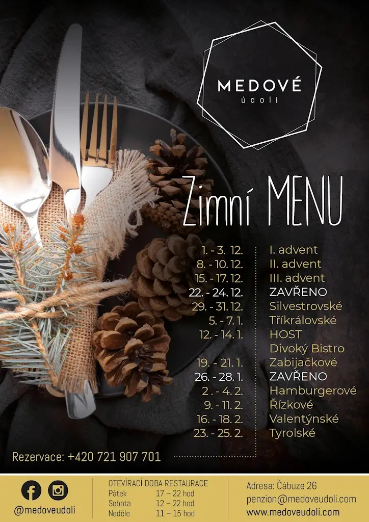 Menu_Medové údolí | Restaurace, Ubytování, Svatby_Vacov_image_2