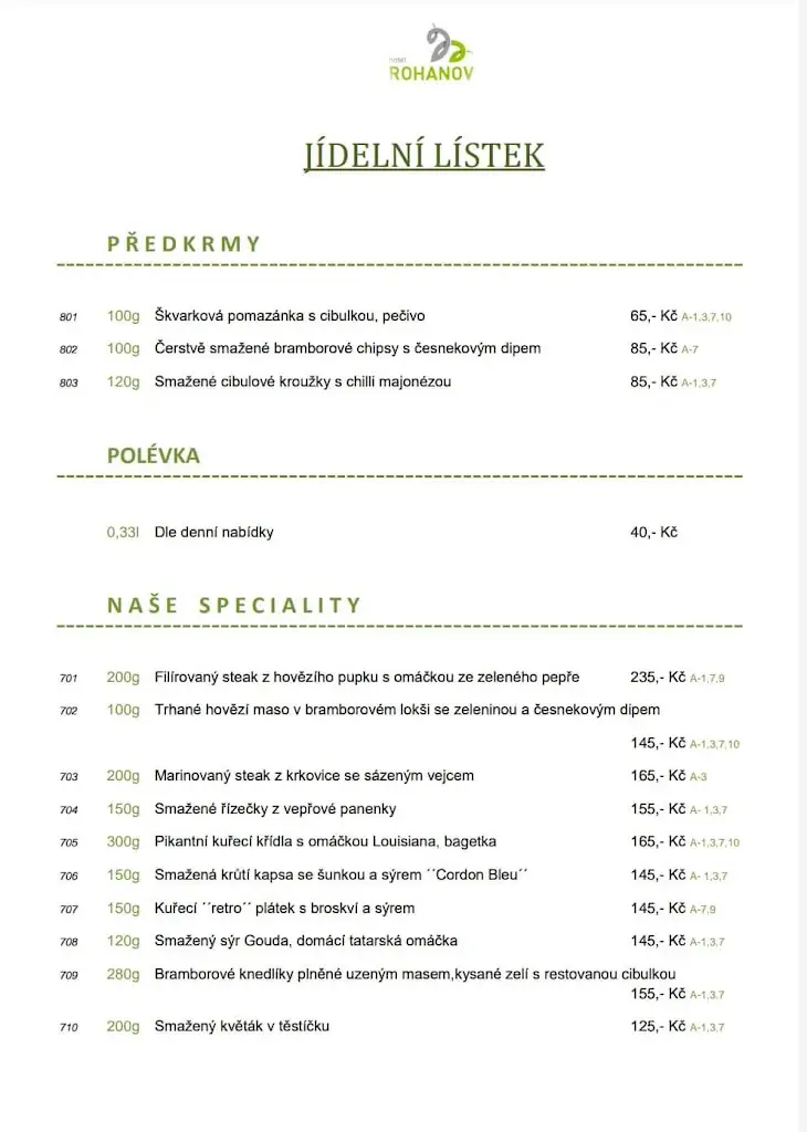 Menu_Pizza Restaurant Rohanov_Vacov_immagine_3
