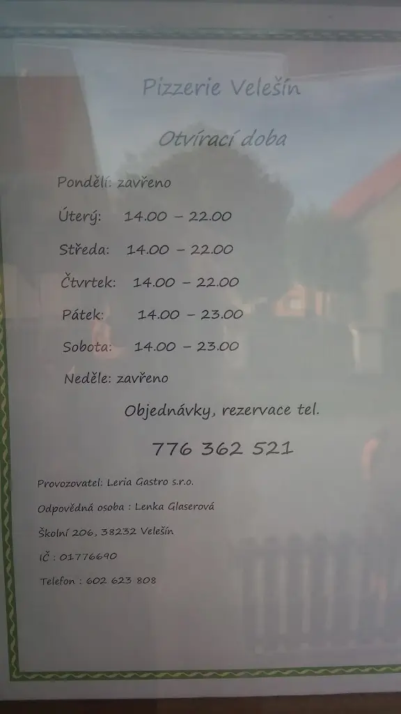 Menu_Pizzerie Velešín_Velešín_image_2