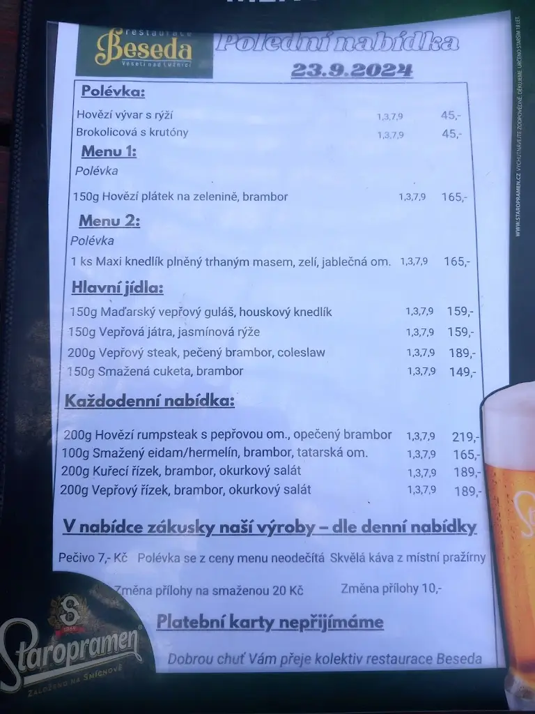 Menu_RESTAURACE BESEDA_Veselí nad Lužnicí_image_3