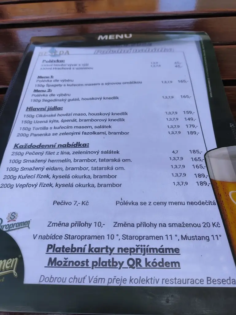 Menu_RESTAURACE BESEDA_Veselí nad Lužnicí_image_4