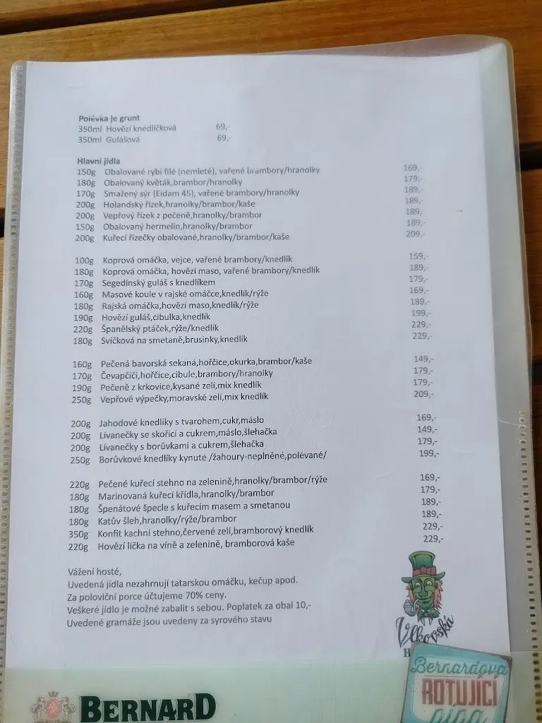 Menu_Vlkovská Hospoda_Veselí nad Lužnicí_image_1