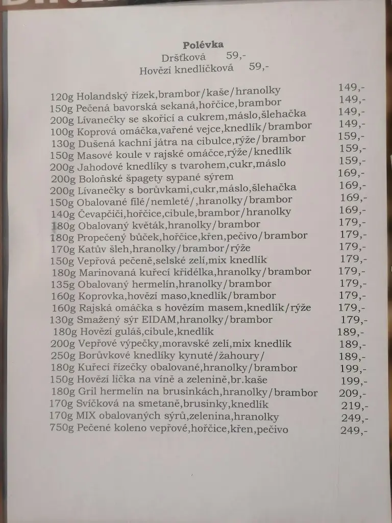 Menu_Vlkovská Hospoda_Veselí nad Lužnicí_image_4