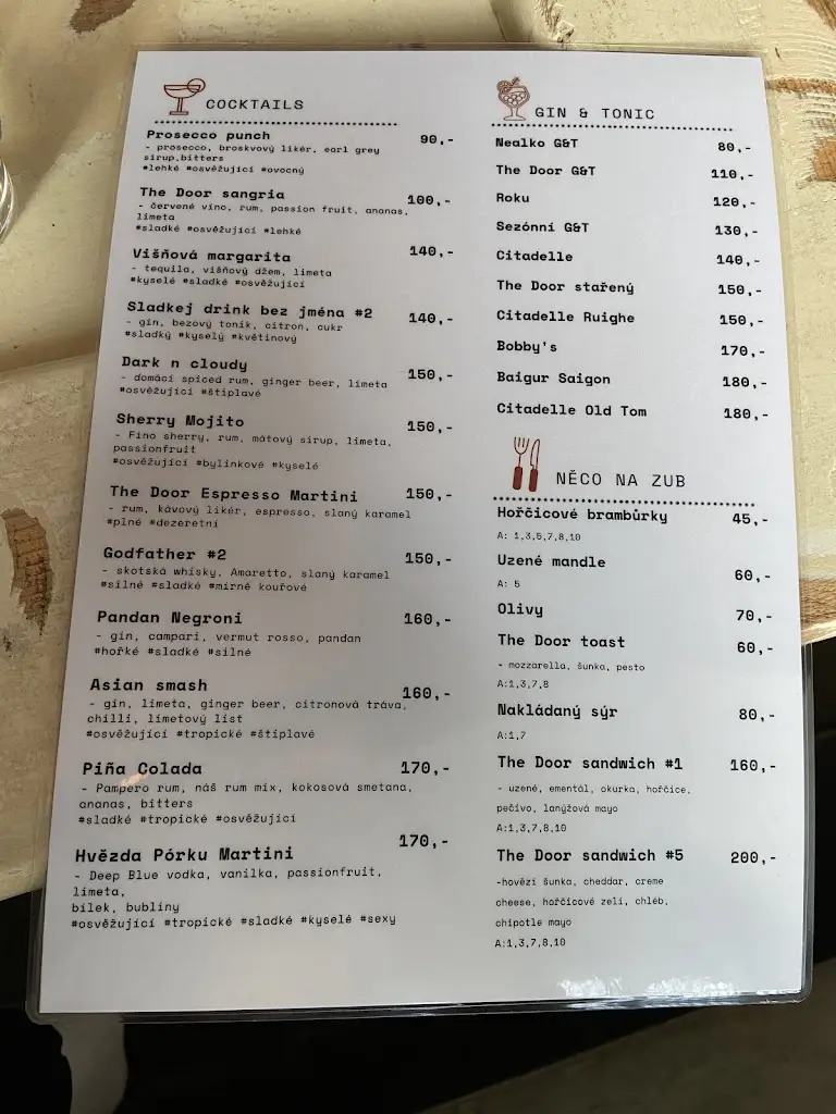 Menu_The Door Vimperk_Vimperk_image_1