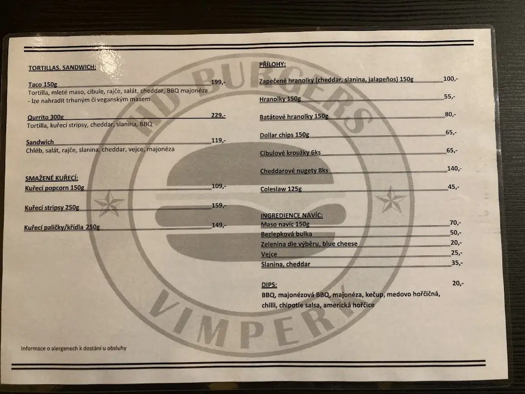Menu_HD Burgers_Vimperk_image_3