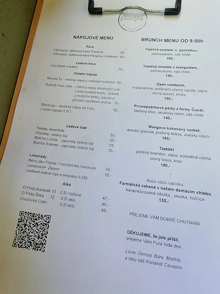 Menu_Bistro Pura Vida Vodňany_Vodňany_image_1