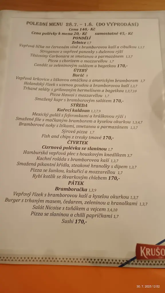 Menu_Zlatý soudek_Vodňany_immagine_1