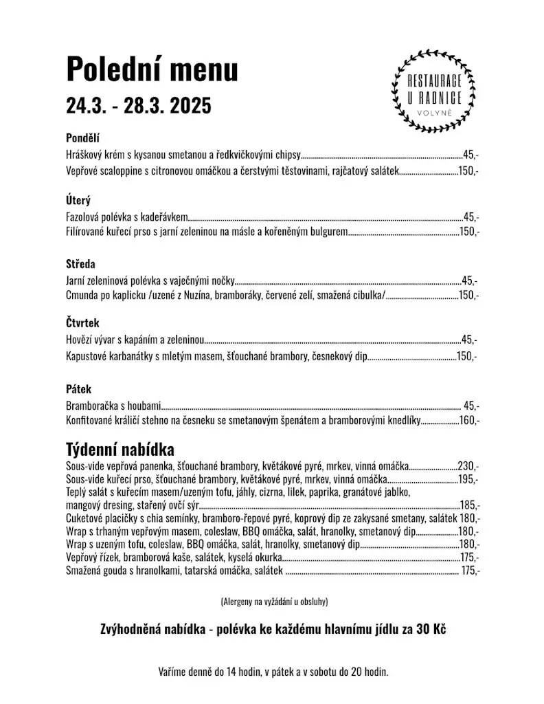 Menu_Restaurace U Radnice Volyně_Volyně_image_2