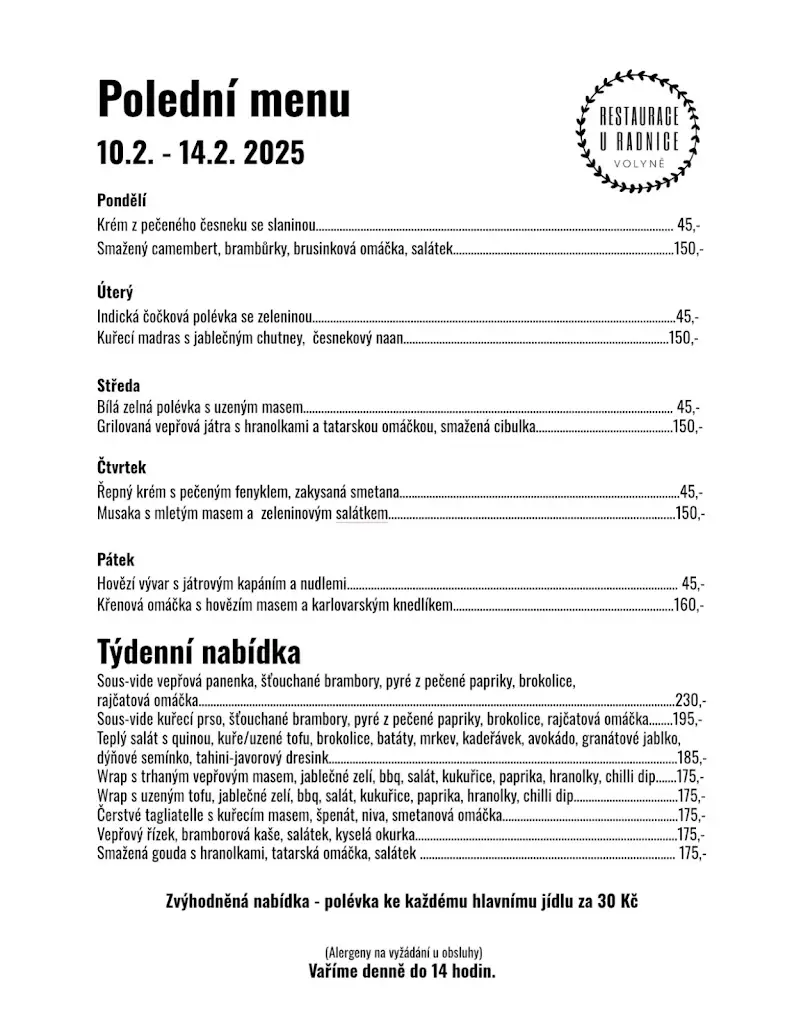 Menu_Restaurace U Radnice Volyně_Volyně_image_3