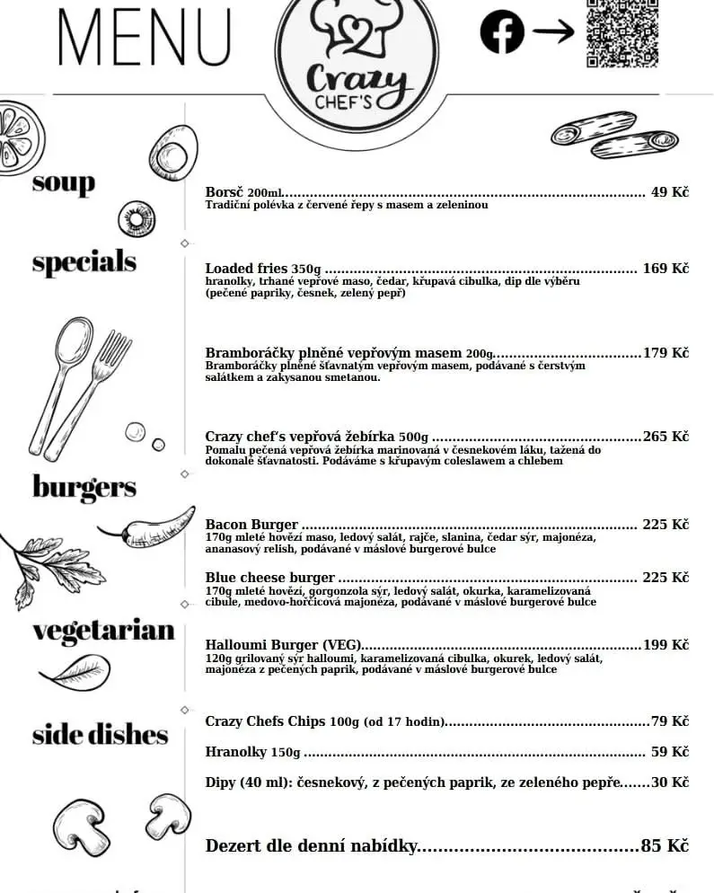 Menu_Crazy Chefs Hospoda_Blažovice_image_1