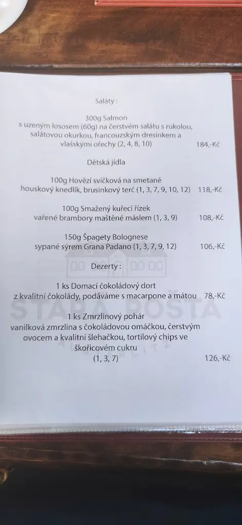 Menu_Restaurace Stará Pošta_Blažovice_image_4