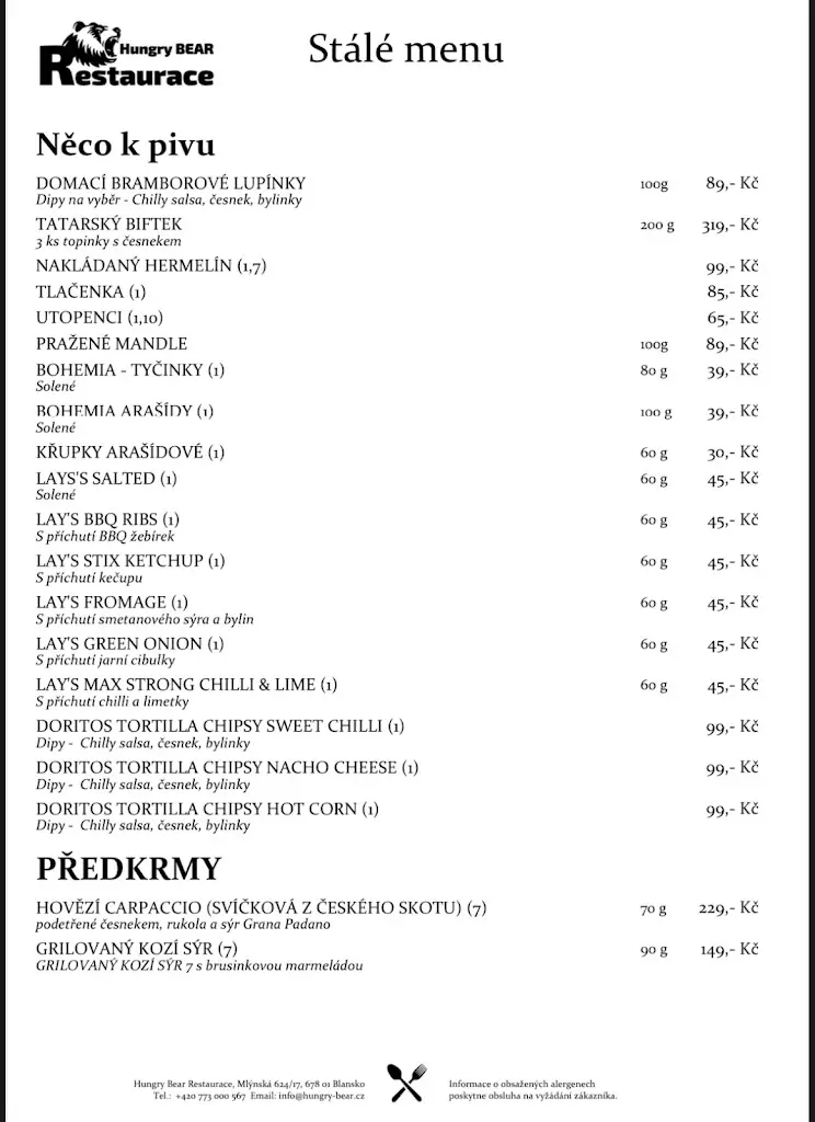 Menu_Hungry Bear Restaurace_Blansko_image_1