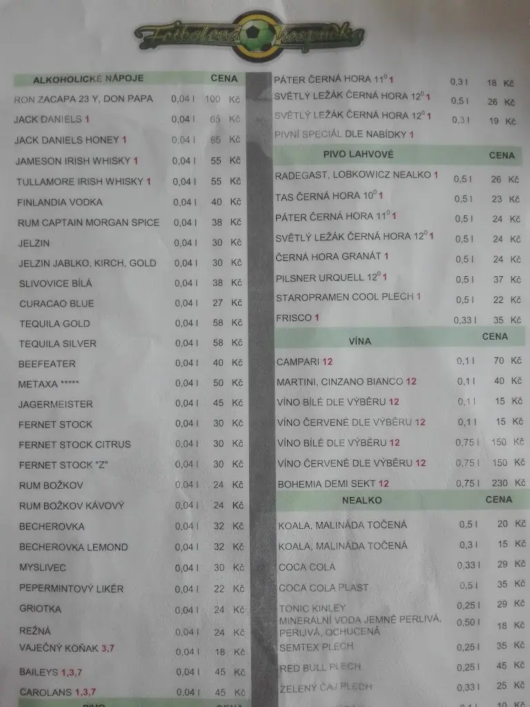 Menu_Fotbalová hospůdka_Blansko_image_2