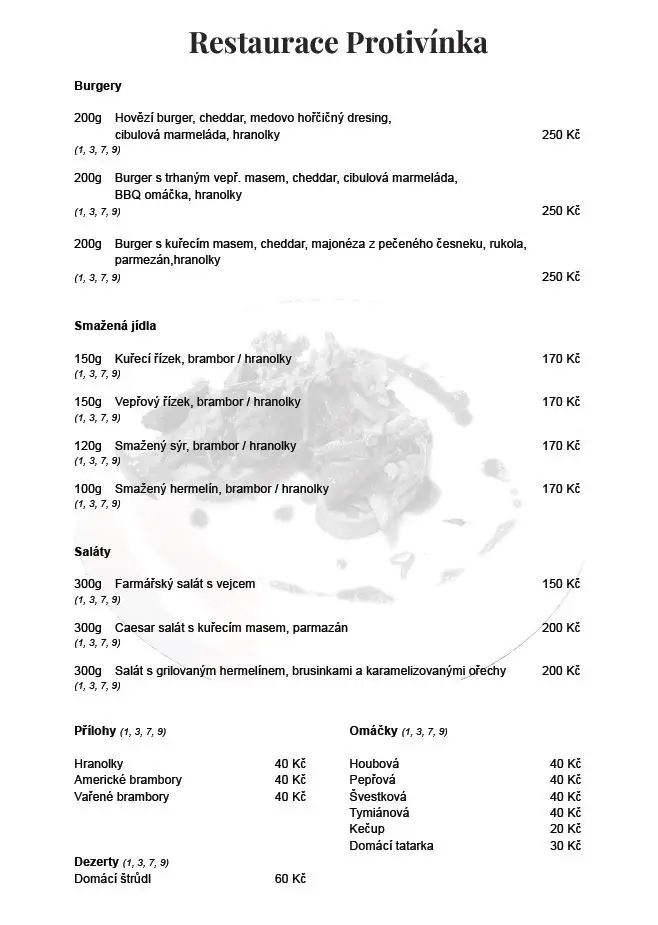 Menu_Restaurace Protivínka_Bechyně_image_2