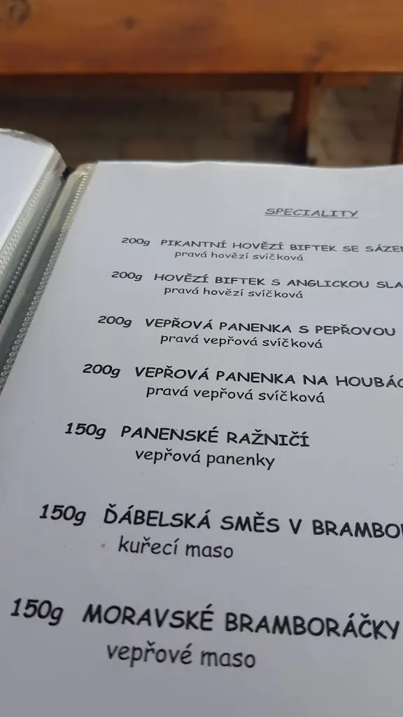 Menu_Motorest U Štěpána s.r.o._Blížkovice_immagine_3