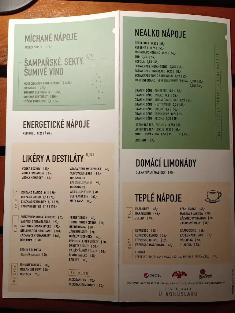 Menu_Restaurace U Bohuslavů_Blížkovice_immagine_1