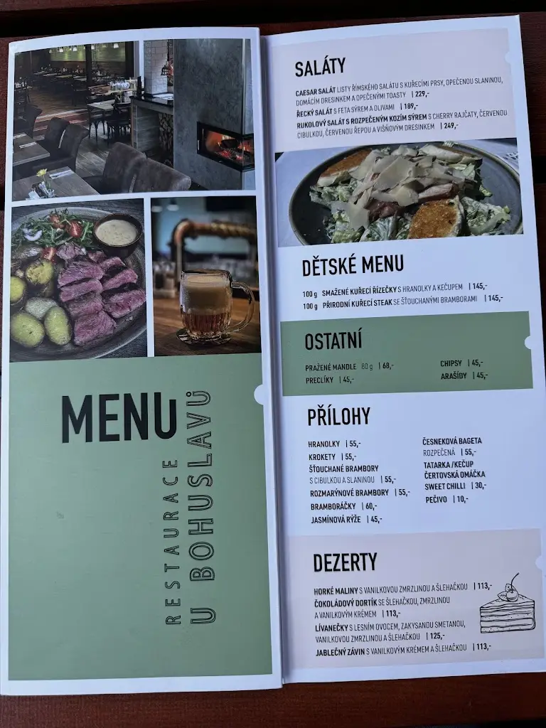 Menu_Restaurace U Bohuslavů_Blížkovice_immagine_2