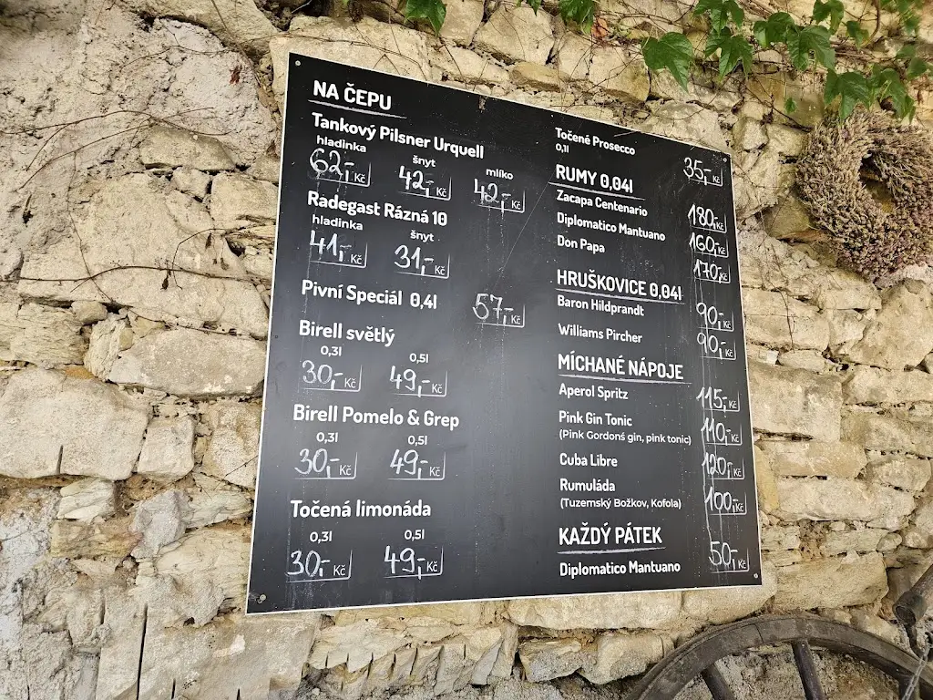 Menu_Restaurace U Bohuslavů_Blížkovice_immagine_3