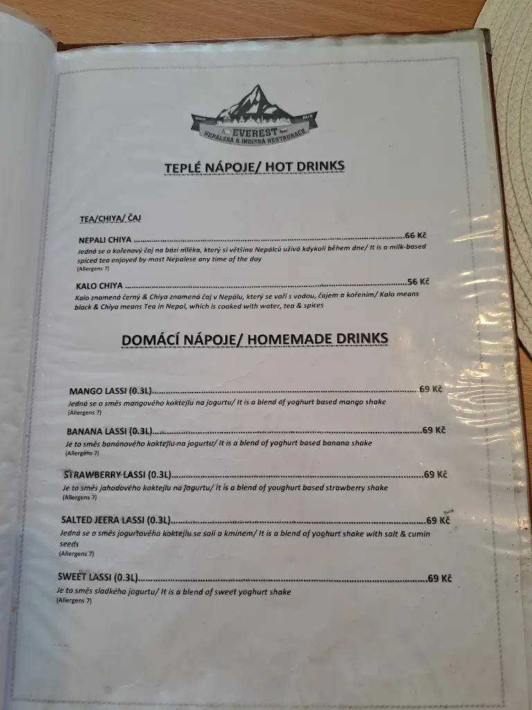 Menu_Everest Nepalese & Indian_Blížkovice_image_4