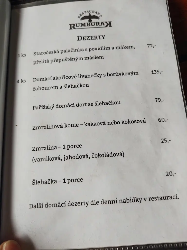 Menu_Restaurace a Rozhledna Rumburak Bítov_Blížkovice_image_3