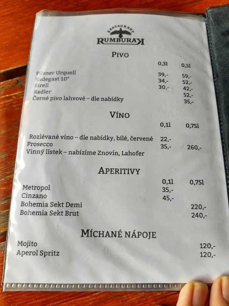 Menu_Restaurace a Rozhledna Rumburak Bítov_Blížkovice_image_4