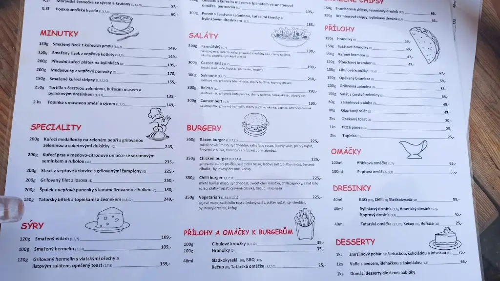 Menu_Café Restaurant Stern_Blížkovice_image_1