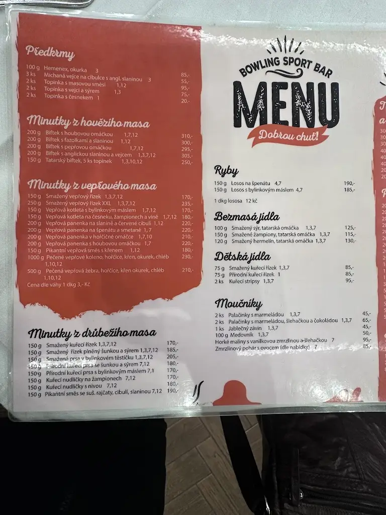 Menu_Bowling Sport Bar_Blížkovice_image_1